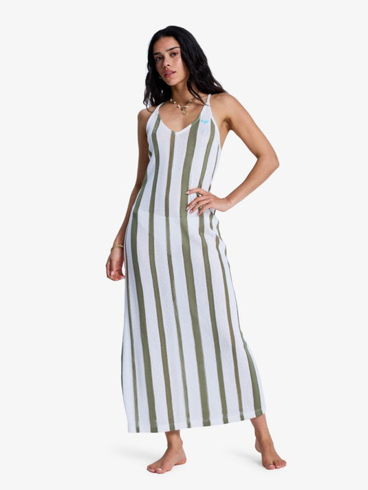 Roxy Women's Nalu Sunset Dress Oil Green ERJX603502-GLD0