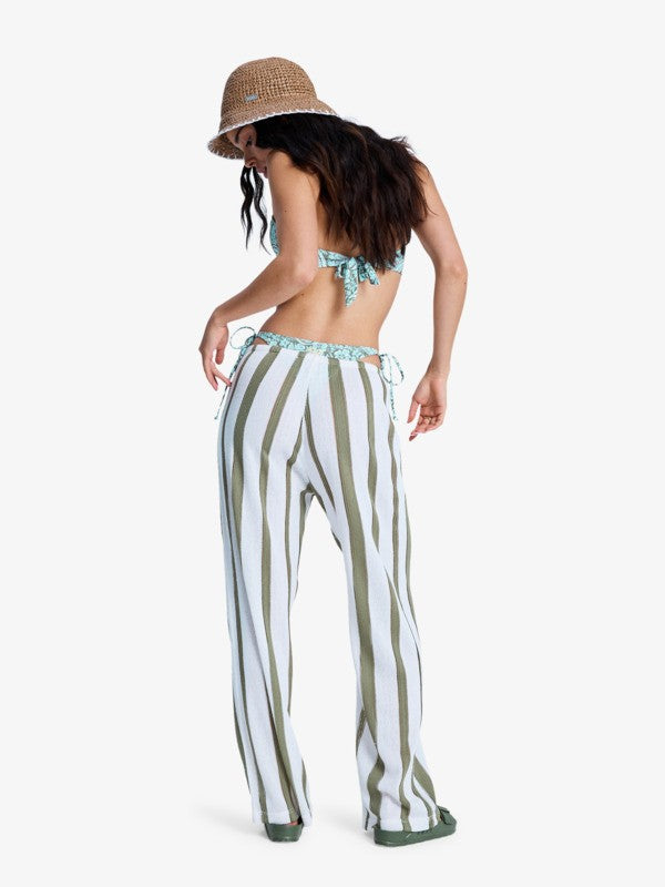 Load image into Gallery viewer, Roxy Women's Nalu Sunset Beach Pants Oil Green ERJX603504-GLD0
