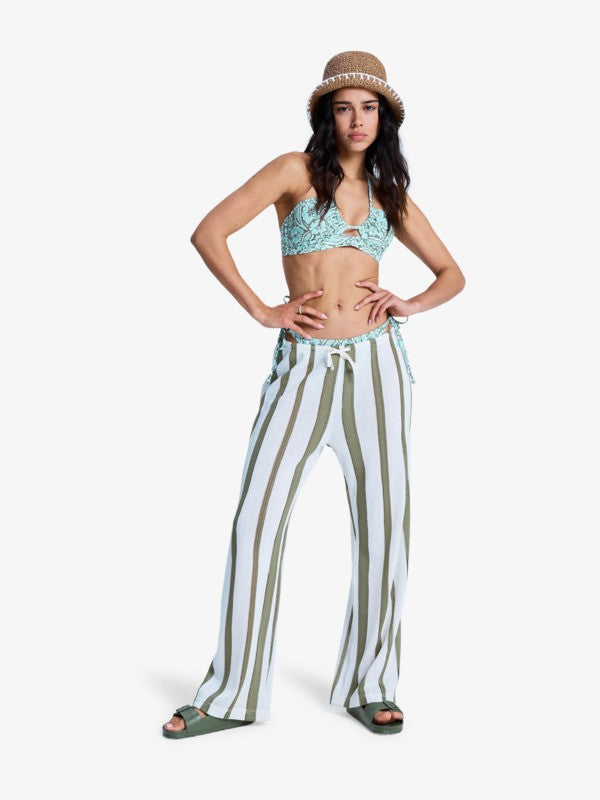 Load image into Gallery viewer, Roxy Women's Nalu Sunset Beach Pants Oil Green ERJX603504-GLD0
