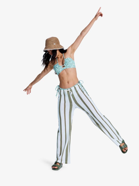 Roxy Women's Nalu Sunset Beach Pants Oil Green ERJX603504-GLD0