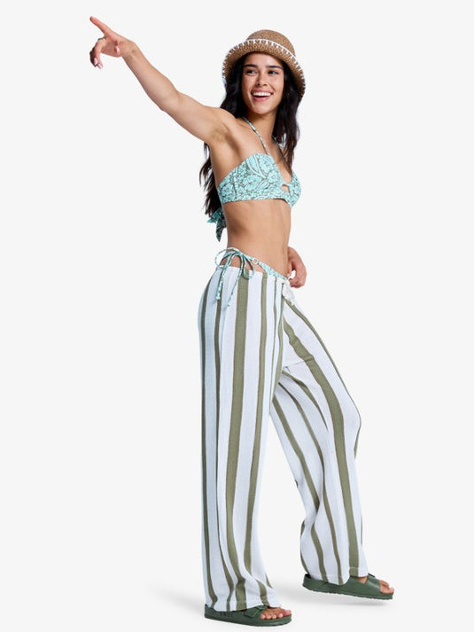 Roxy Women's Nalu Sunset Beach Pants Oil Green ERJX603504-GLD0
