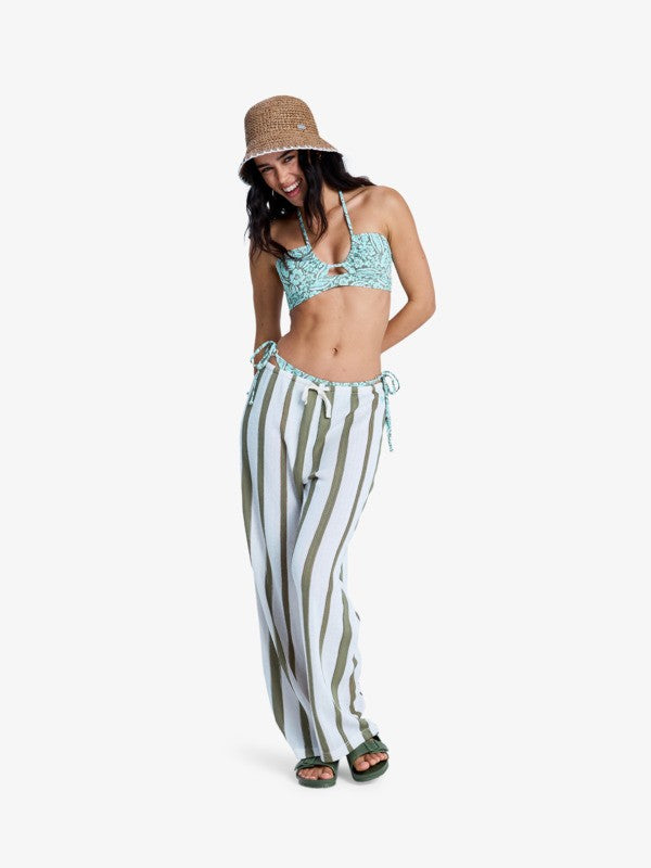 Load image into Gallery viewer, Roxy Women's Nalu Sunset Beach Pants Oil Green ERJX603504-GLD0
