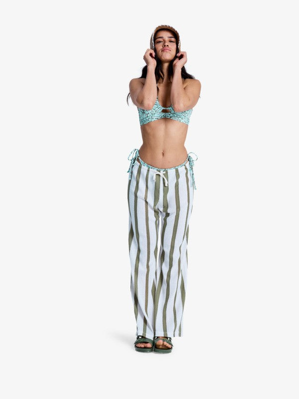 Load image into Gallery viewer, Roxy Women's Nalu Sunset Beach Pants Oil Green ERJX603504-GLD0
