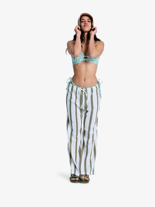 Roxy Women's Nalu Sunset Beach Pants Oil Green ERJX603504-GLD0