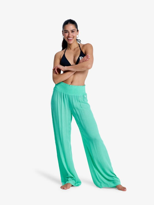 Roxy Women's Along The Sunset Beach Pants Green ERJX603509-GHM0