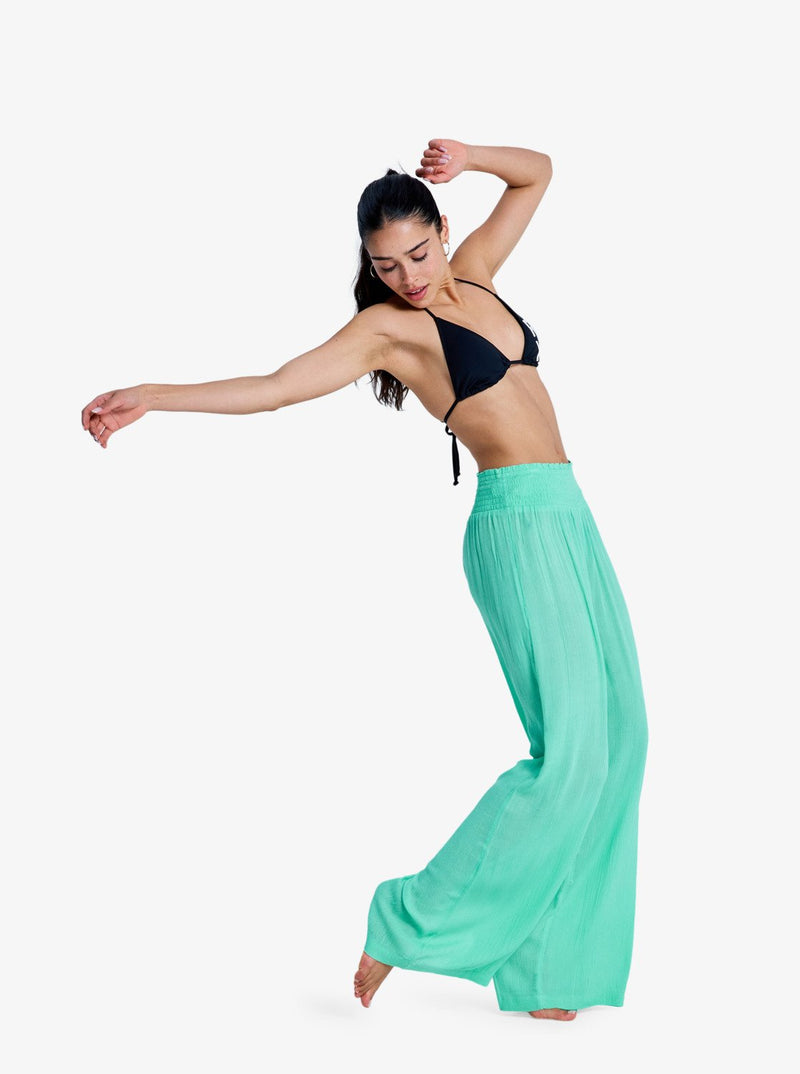 Load image into Gallery viewer, Roxy Women's Along The Sunset Beach Pants Green ERJX603509-GHM0
