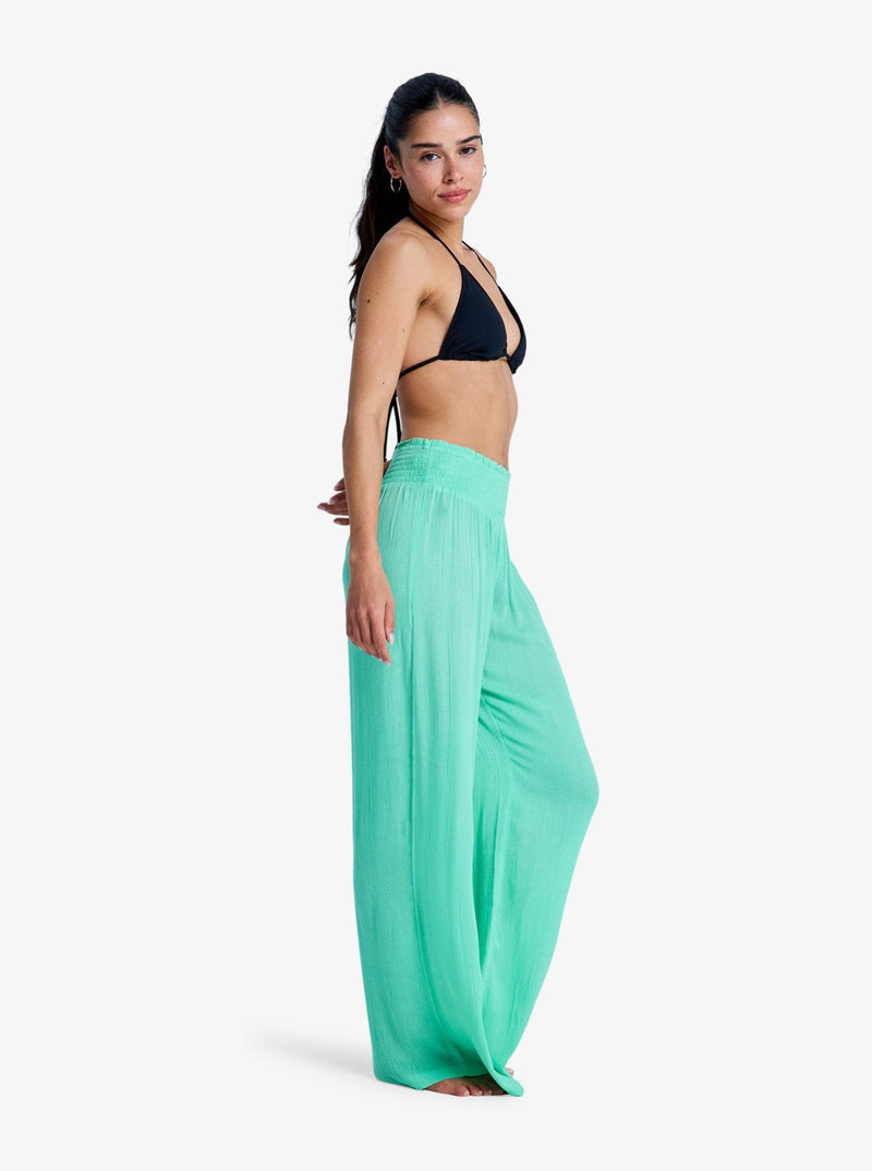 Load image into Gallery viewer, Roxy Women's Along The Sunset Beach Pants Green ERJX603509-GHM0
