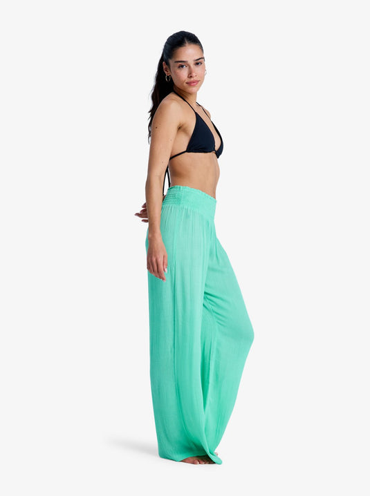 Roxy Women's Along The Sunset Beach Pants Green ERJX603509-GHM0