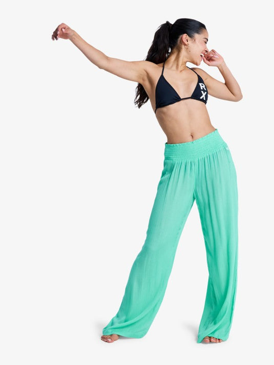 Roxy Women's Along The Sunset Beach Pants Green ERJX603509-GHM0