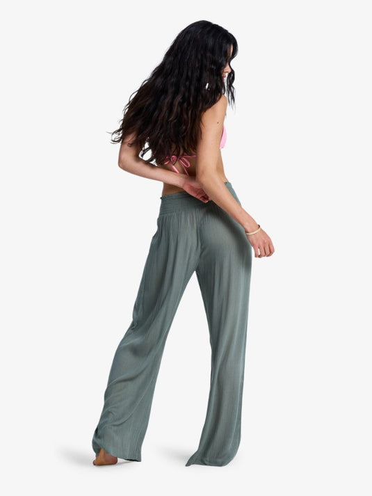 Roxy Women's Along The Sunset Beach Pants Agave Green ERJX603509-GZC0