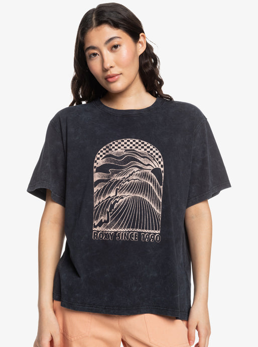 Roxy Women's Moonlight Sunset Oversize Fit T-Shirt Anthracite ERJZT05686-KVJ0