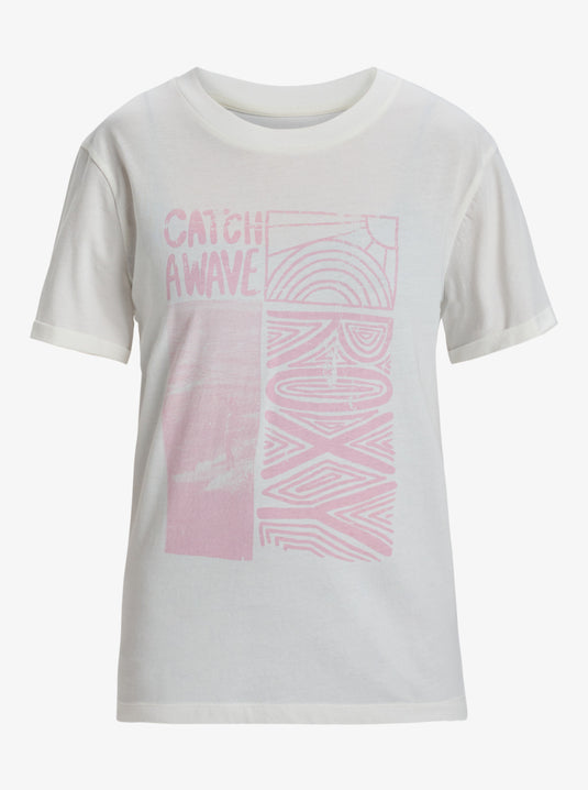 Roxy Women's Oceanregular Poster Short Sleeve T-Shirt Egret ERJZT05911-WBS0