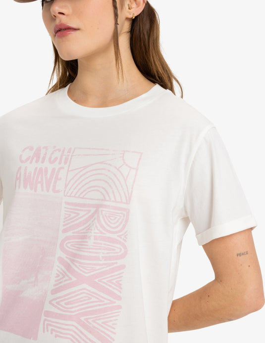 Roxy Women's Oceanregular Poster Short Sleeve T-Shirt Egret ERJZT05911-WBS0