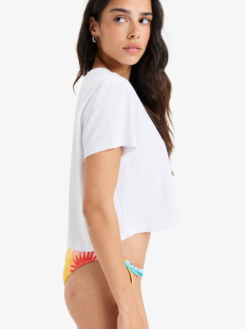 Load image into Gallery viewer, Roxy Women&#39;s Atlas Short Sleeves T-Shirt Bright White Byron Bay ERJZT05921-WBB3
