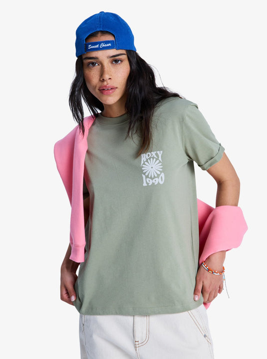 Roxy Women's Oceanregular Short Sleeve T-Shirt Oil Green ERJZT06110-GLD0