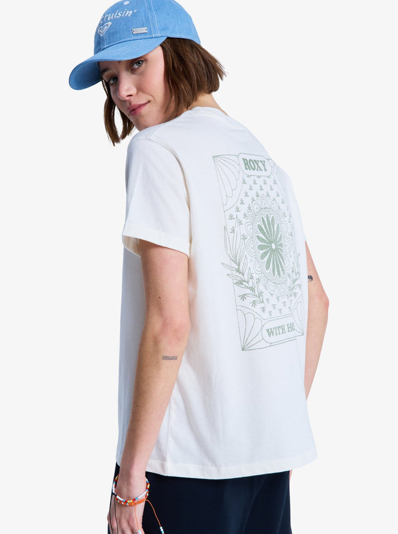 Load image into Gallery viewer, Roxy Women's Oceanregular Short Sleeve T-Shirt Coconut Milk ERJZT06110-WZA0

