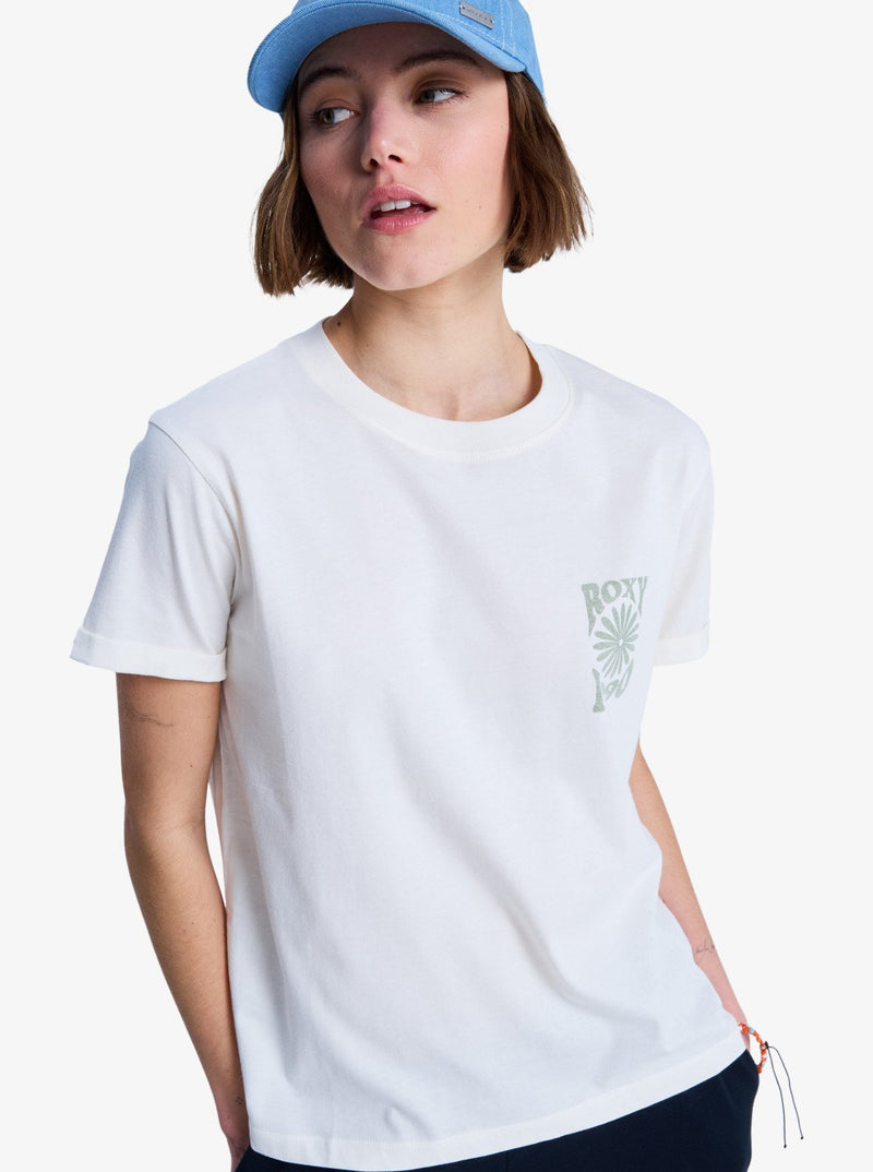 Load image into Gallery viewer, Roxy Women's Oceanregular Short Sleeve T-Shirt Coconut Milk ERJZT06110-WZA0
