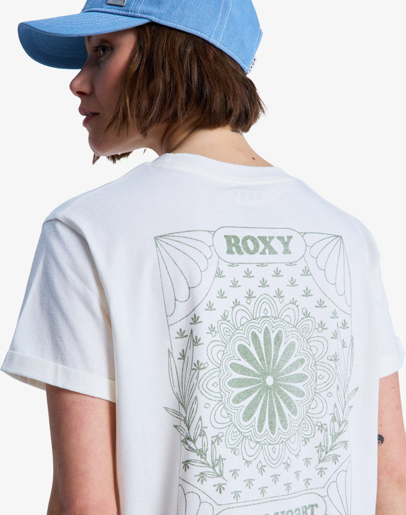 Load image into Gallery viewer, Roxy Women's Oceanregular Short Sleeve T-Shirt Coconut Milk ERJZT06110-WZA0
