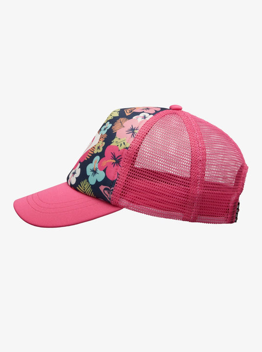 Roxy Kids' Sweet Emotions Trucker Cap Mood Indigo Morning Flowers Tw ERLHA03175-BSP6