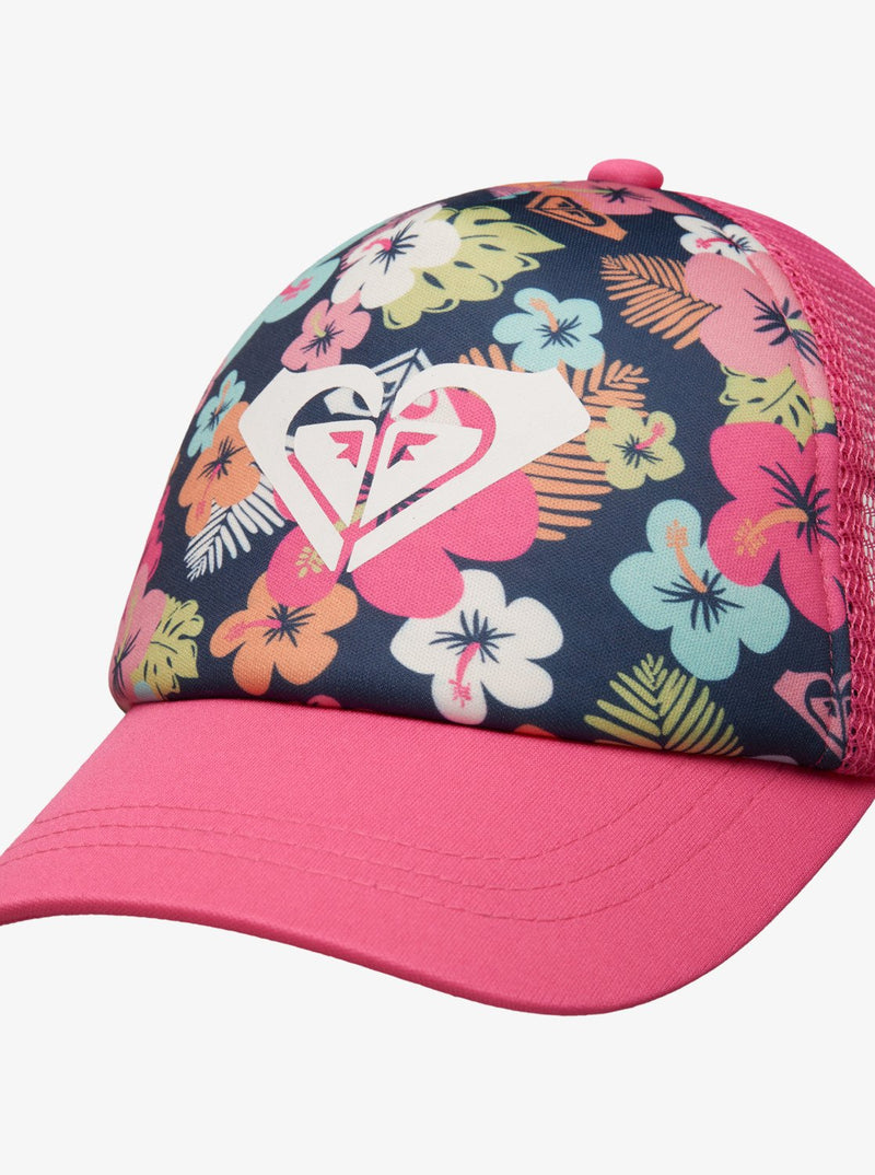 Load image into Gallery viewer, Roxy Kids' Sweet Emotions Trucker Cap Mood Indigo Morning Flowers Tw ERLHA03175-BSP6
