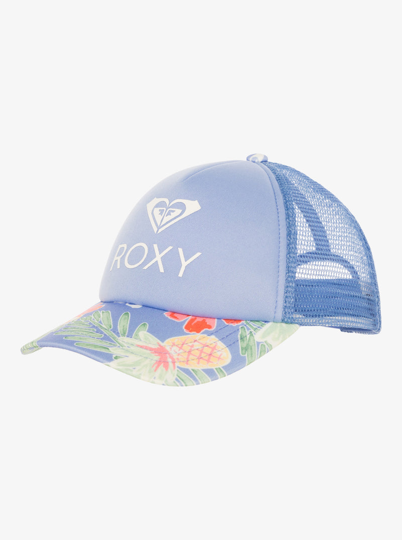 Load image into Gallery viewer, Roxy Kids&#39; Sweet Emotions Trucker Cap Grapemist Tropical Par Tay ERLHA03175_PJB6
