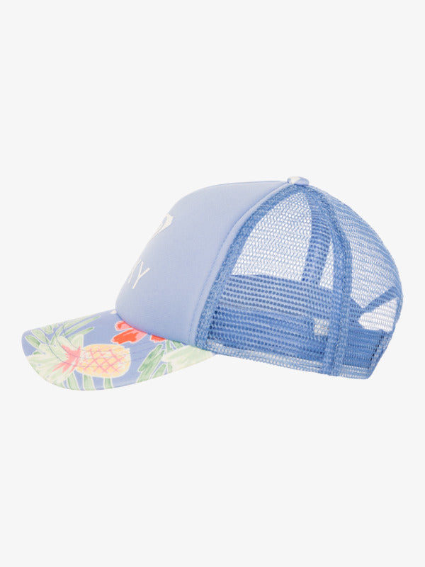 Load image into Gallery viewer, Roxy Kids&#39; Sweet Emotions Trucker Cap Grapemist Tropical Par Tay ERLHA03175_PJB6
