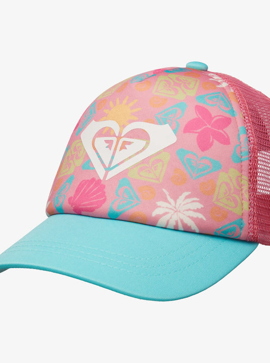 Roxy Kids' Sweet Emotions Trucker Cap Plumeria Hippie Hour Diagonal ERLHA03175-XMGN