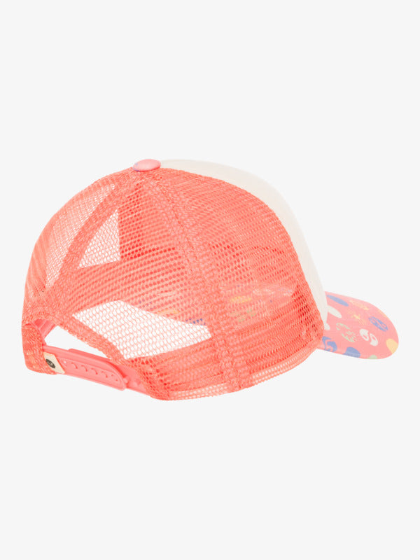 Load image into Gallery viewer, Roxy Kids&#39; Sweet Emotions Trucker Cap Plumeria Roxy Dots ERLHA03175_XMGW
