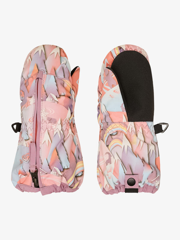Load image into Gallery viewer, Roxy Kids' Snow Up Mittens Snow Gloves Coral Chic Papercut ERLHN03013-NKN2

