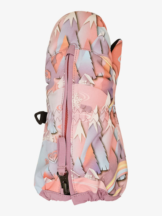 Roxy Kids' Snow Up Mittens Snow Gloves Coral Chic Papercut ERLHN03013-NKN2