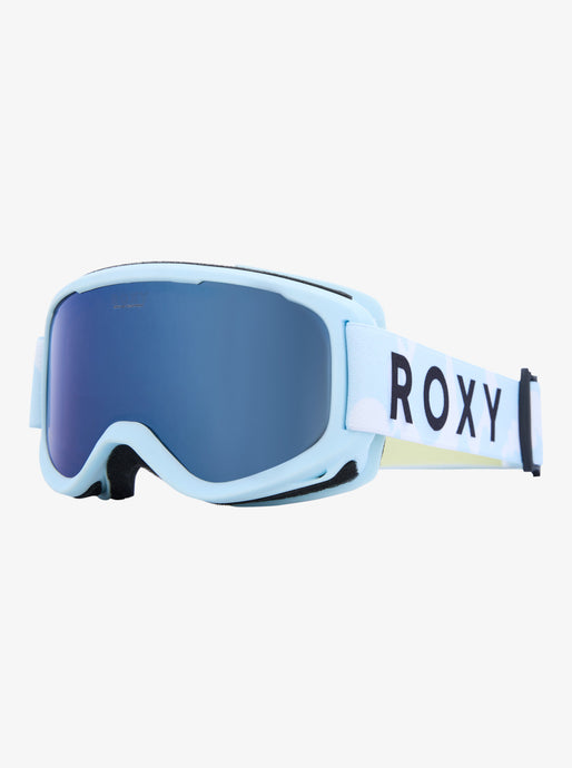 Roxy Kids' Sweetpea Ski/Snowboard Goggles Big Flowers/Clux Ml Lt Blue S3 ERLTG03005-BDF0