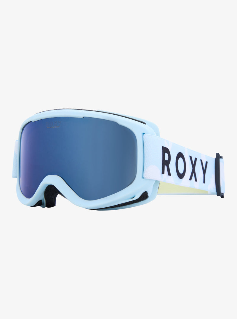 Load image into Gallery viewer, Roxy Kids&#39; Sweetpea Ski/Snowboard Goggles Big Flowers/Clux Ml Lt Blue S3 ERLTG03005-BDF0
