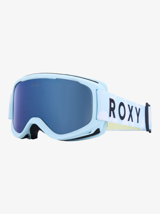 Roxy Kids' Sweetpea Ski/Snowboard Goggles Big Flowers/Clux Ml Lt Blue S3 ERLTG03005-BDF0