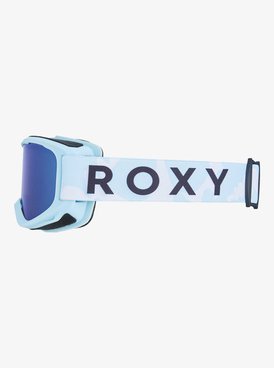 kids' roxy snowboard Roxy Kids' Sweetpea Ski/Snowboard Goggles Big Flowers/Clux Ml Lt Blue – Zero Gravity