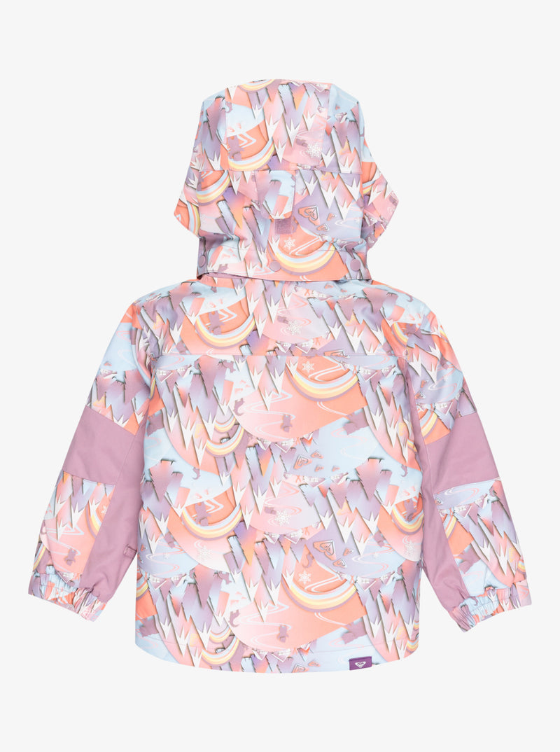 Load image into Gallery viewer, Roxy Kids Snowy Tale Snow Jacket (2-7 Years) Coral Chic Papercut ERLTJ03026-NKN2
