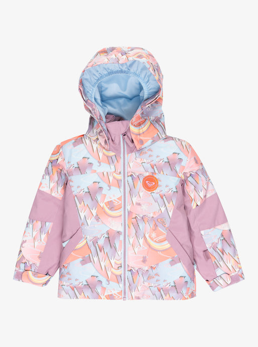 Roxy Kids Snowy Tale Snow Jacket (2-7 Years) Coral Chic Papercut ERLTJ03026-NKN2