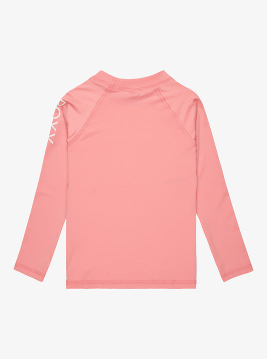 Roxy Kids' Whole Hearted Long Sleeve Girls Rash Vest (2-7 Years) Plumeria ERLWR03225-MHD0