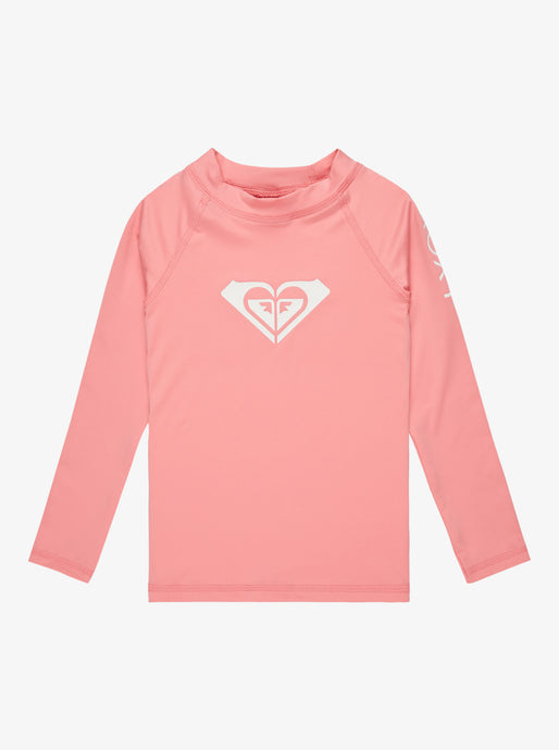 Roxy Kids' Whole Hearted Long Sleeve Girls Rash Vest (2-7 Years) Plumeria ERLWR03225-MHD0