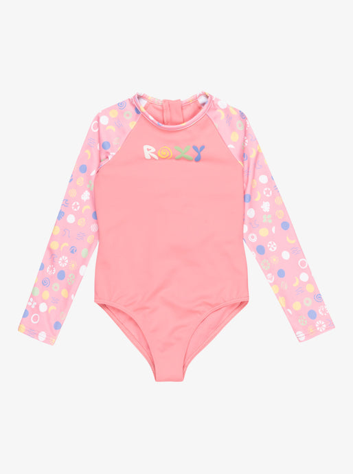 Roxy Kids' Dot Long Sleeves One Piece Rashguard Plumeria Roxy Dots ERLWR03326_XMGW