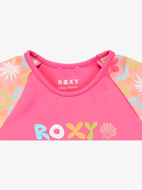 Load image into Gallery viewer, Roxy Kids' Check Rash Vest Bikini Set (2-7 Years) Plumeria Hippie Hour Diagonal ERLWR03357-XMGN
