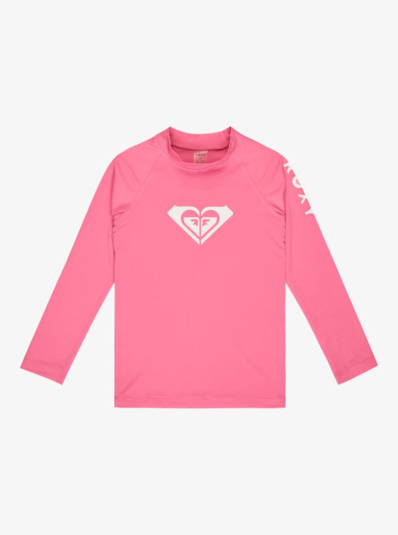 Load image into Gallery viewer, Roxy Kid's (2-7) Whole Hearted LS Rashguard Pink ERLWR03362-MLW0
