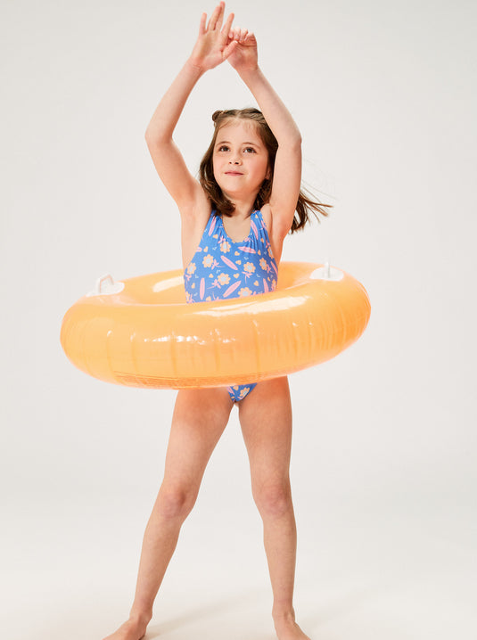Roxy Kid's Lorem Racerback One-Piece Swimsuit Ultramarine Lorem ERLX103105-BKD7