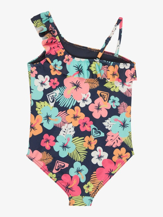 Roxy Kids' Morning Flower One Piece Swimsuit (2-7 Years) Μood Ιndigo Μorning Flowers Tw ERLX103129-BSP6