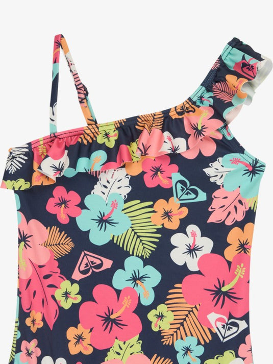 Roxy Kids' Morning Flower One Piece Swimsuit (2-7 Years) Μood Ιndigo Μorning Flowers Tw ERLX103129-BSP6