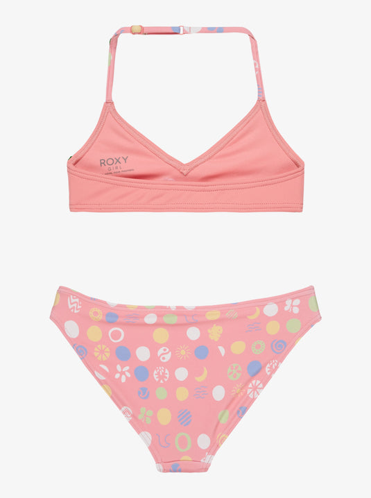 Roxy Girls' Roxy Dot Two Piece Swim Set Plumeria Roxy Dot ERLX203220_XMGW