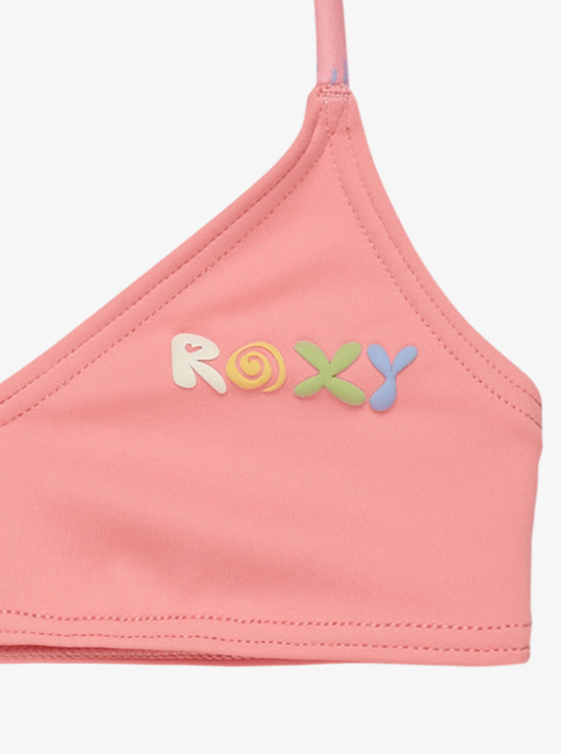 Load image into Gallery viewer, Roxy Girls&#39; Roxy Dot Two Piece Swim Set Plumeria Roxy Dot ERLX203220_XMGW
