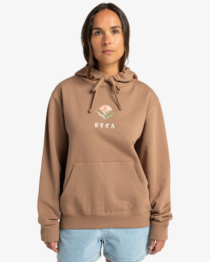 Load image into Gallery viewer, RVCA Women&#39;s Moon And Stars Pullover Hoodie Sonora Brown EVJSF00108-CME0
