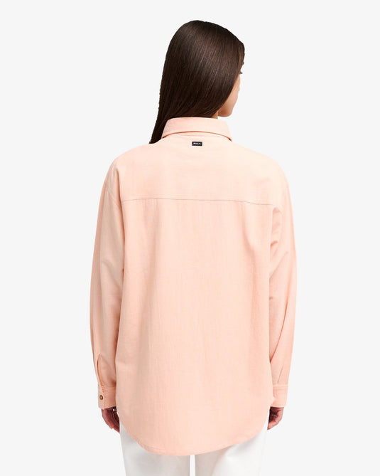 RVCA Women's Antonia Figueiredo Elements Long Sleeve Shirt Dusty Pink EVJWT03003-MFW0