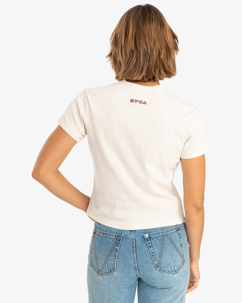 Load image into Gallery viewer, Rvca Women&#39;s Not Yours T-Shirt Latte EVJZT00136-WDR0
