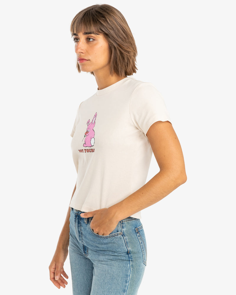 Load image into Gallery viewer, Rvca Women&#39;s Not Yours T-Shirt Latte EVJZT00136-WDR0
